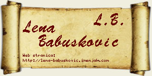 Lena Babušković vizit kartica